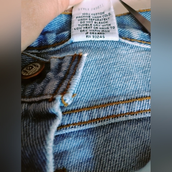 VINTAGE l.e.i. Flare Leg Denim Blue Jeans SIZE 5 • AUTHENTIC VINTAGE from 1990's - Picture 8 of 12